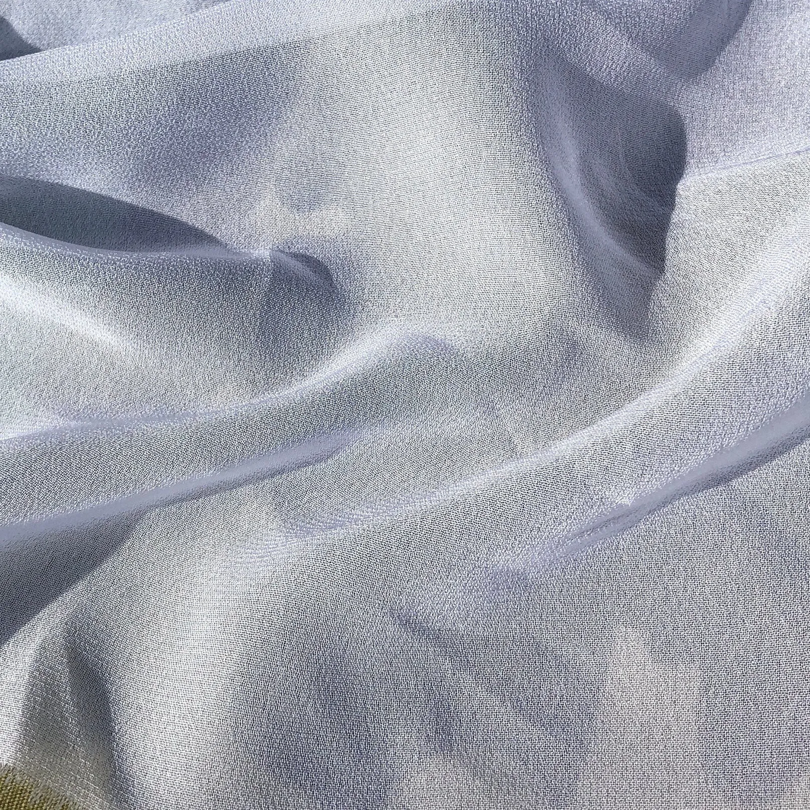 54" 100% Rayon Chiffon Optic White Sheer Light Woven Fabric By the Yard