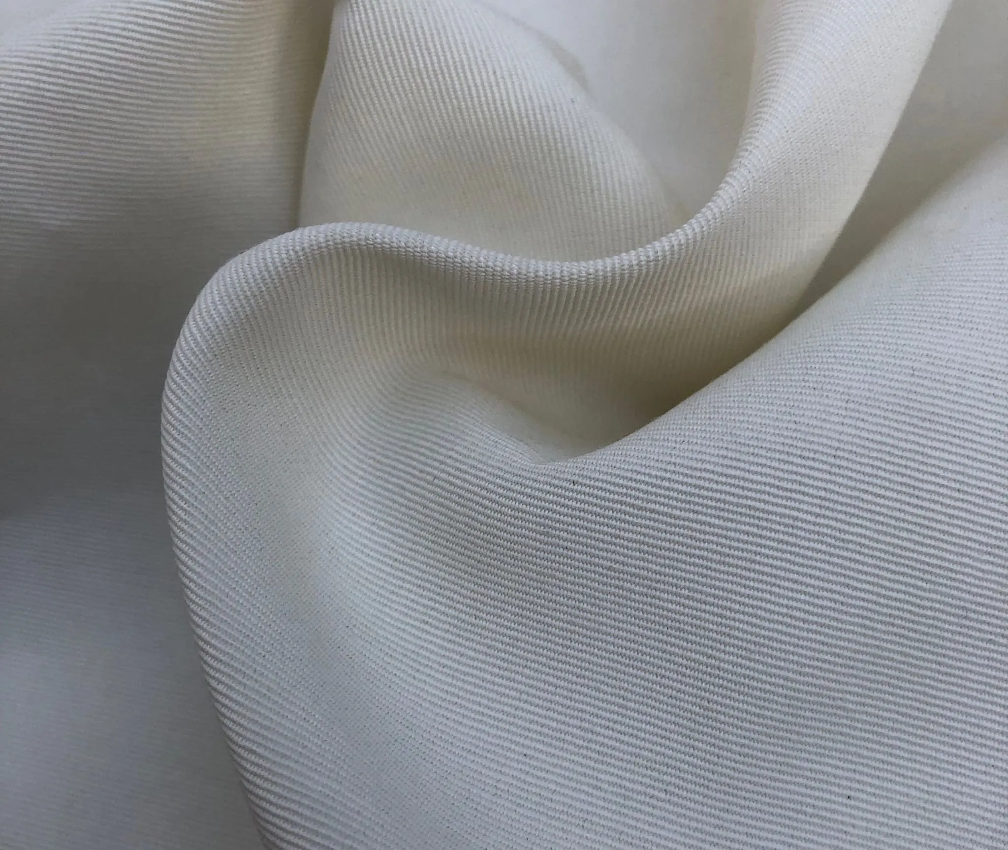 58" PFD White Greige Goods 100% Rayon Faille Ghost Woven Fabric By the Yard