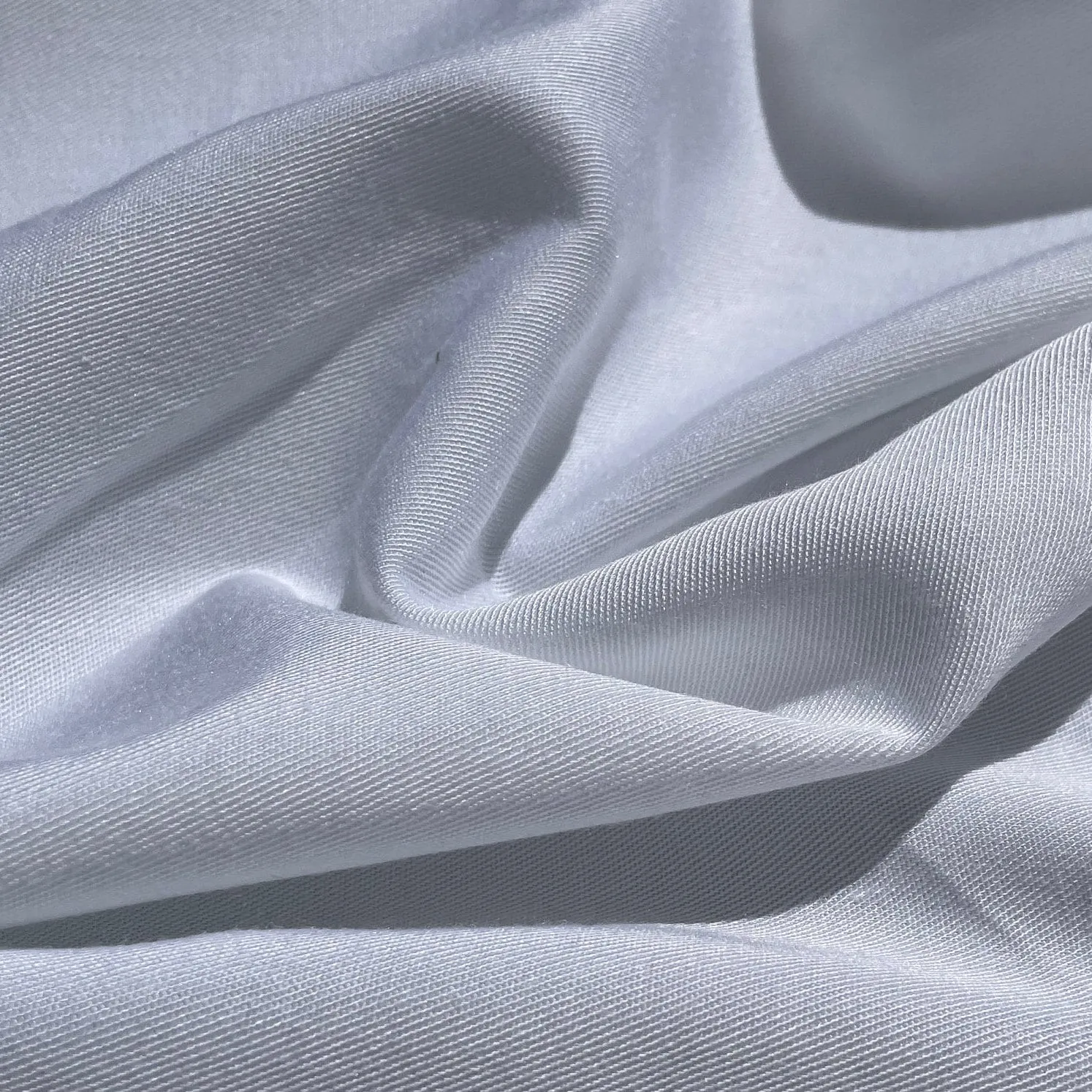 58" Rayon & Polyester Poly Blend Twill Gabardine White 7 OZ Woven Fabric by the Yard