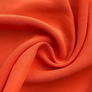 60" 100% Rayon Faille Blitz Dark Orange Woven Fabric By the Yard