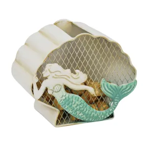 7.45 in. Metal Mermaid Shell Cork Holder