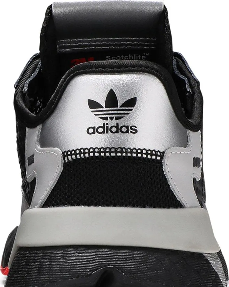 Adidas Nite Jogger 'Bar Code Graphic' Sneakers, Black