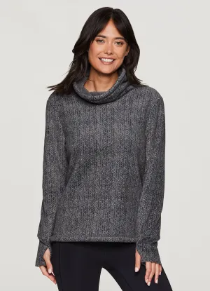 Aurora Sherpa Lined Herringbone Sweatshirt