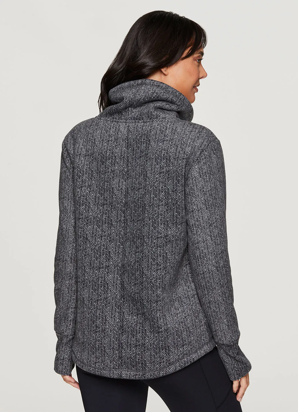 Aurora Sherpa Lined Herringbone Sweatshirt