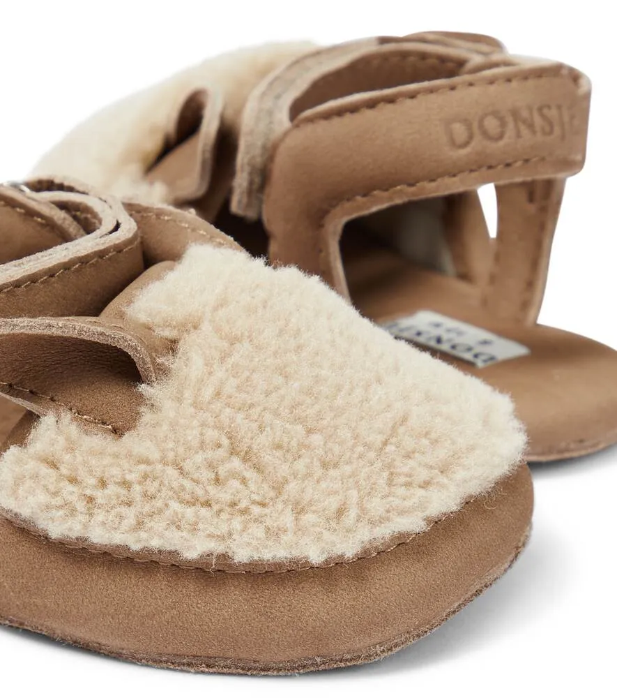 Baby Romi Donsje leather sandals, beige