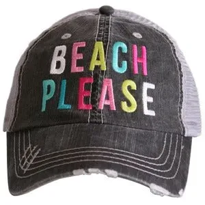 Beach vacation hats Girls weekend Beach hair dont care Beach bum Beach babe Beach please Embroidered distressed  Anchor Shells Sand