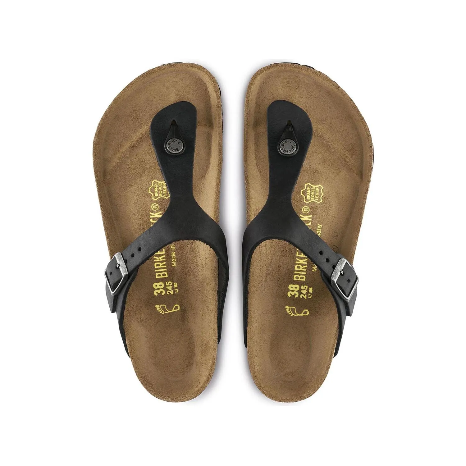 Birkenstock Gizeh Oiled Leather Color: Black