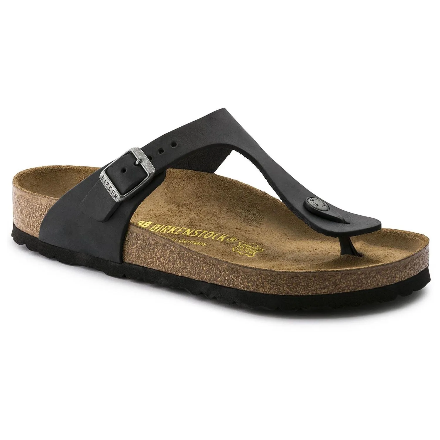 Birkenstock Gizeh Oiled Leather Color: Black