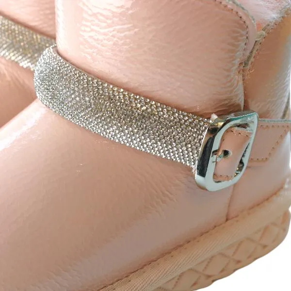 Bling Bling Strap Boot Pink