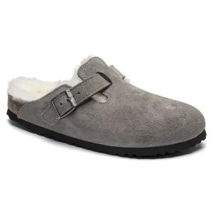 Boston Shearling - The Birkenstock Clog in Stone Coin