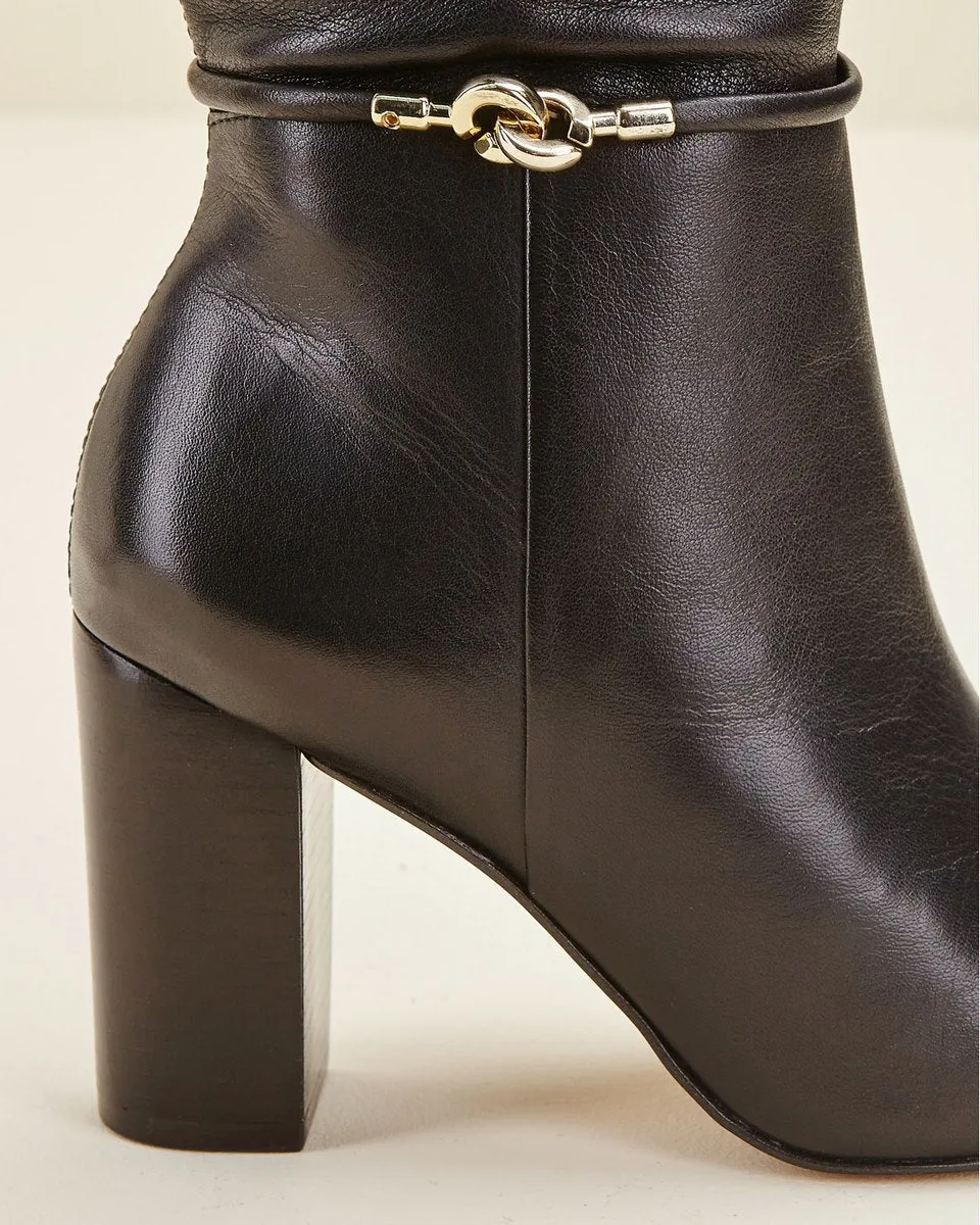 Bottes En Cuir Rafaela - Noir