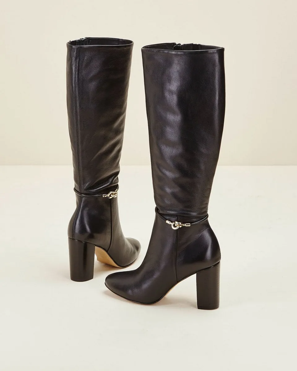 Bottes En Cuir Rafaela - Noir