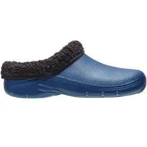 Briers Navy Comfi Fleece Clogs - Size 7