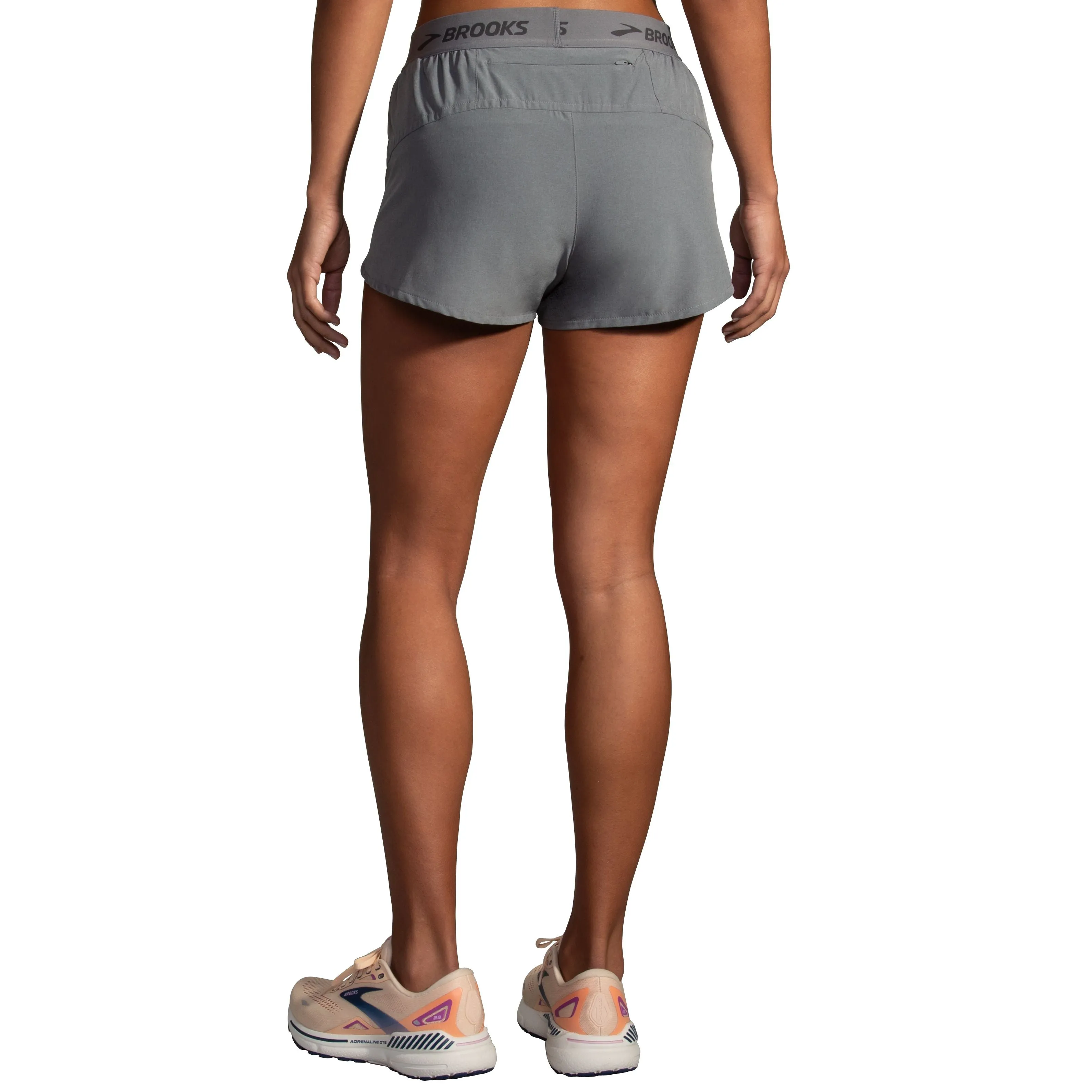 Brooks | Chaser 3" Short | Women's | Heather Charcoal