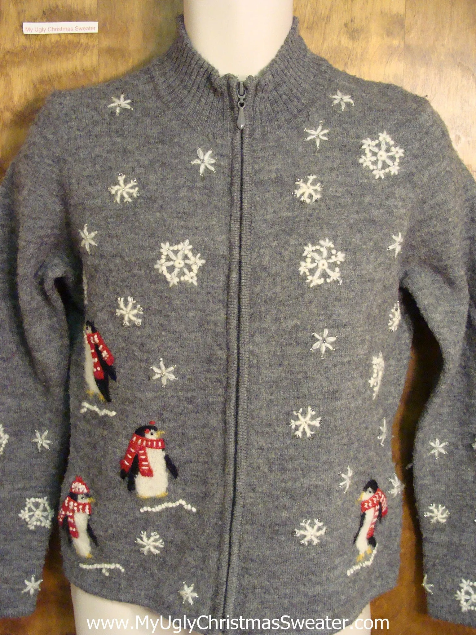 Cute Penguin Themed Ugly Christmas Jumper