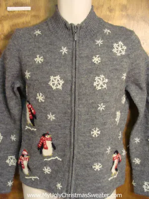 Cute Penguin Themed Ugly Christmas Jumper