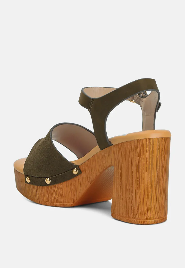 Daniela Suede High Block Sandals