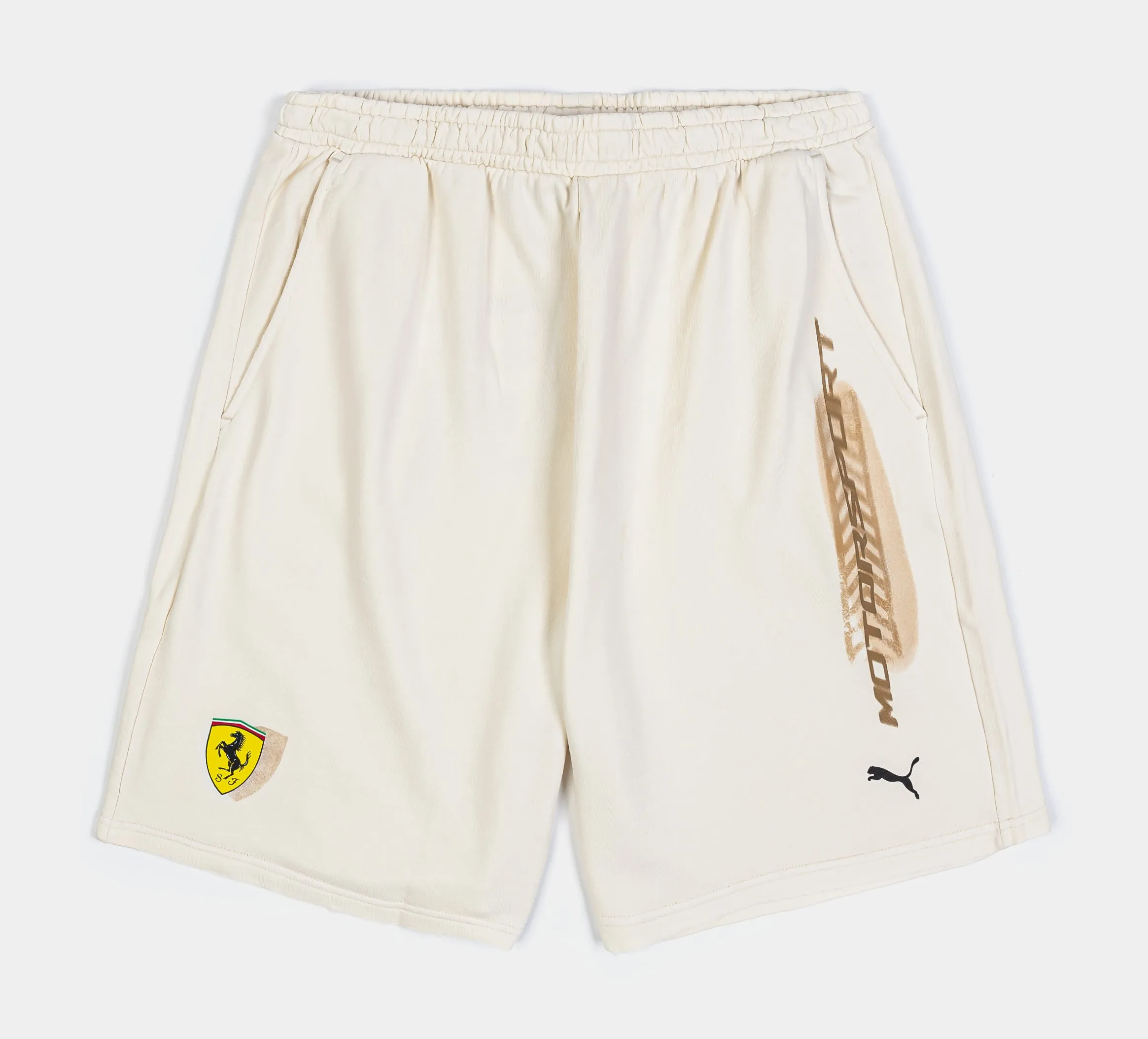 Desert Sun Scuderia Ferrari Race Las Vegas Mens Shorts (Beige)