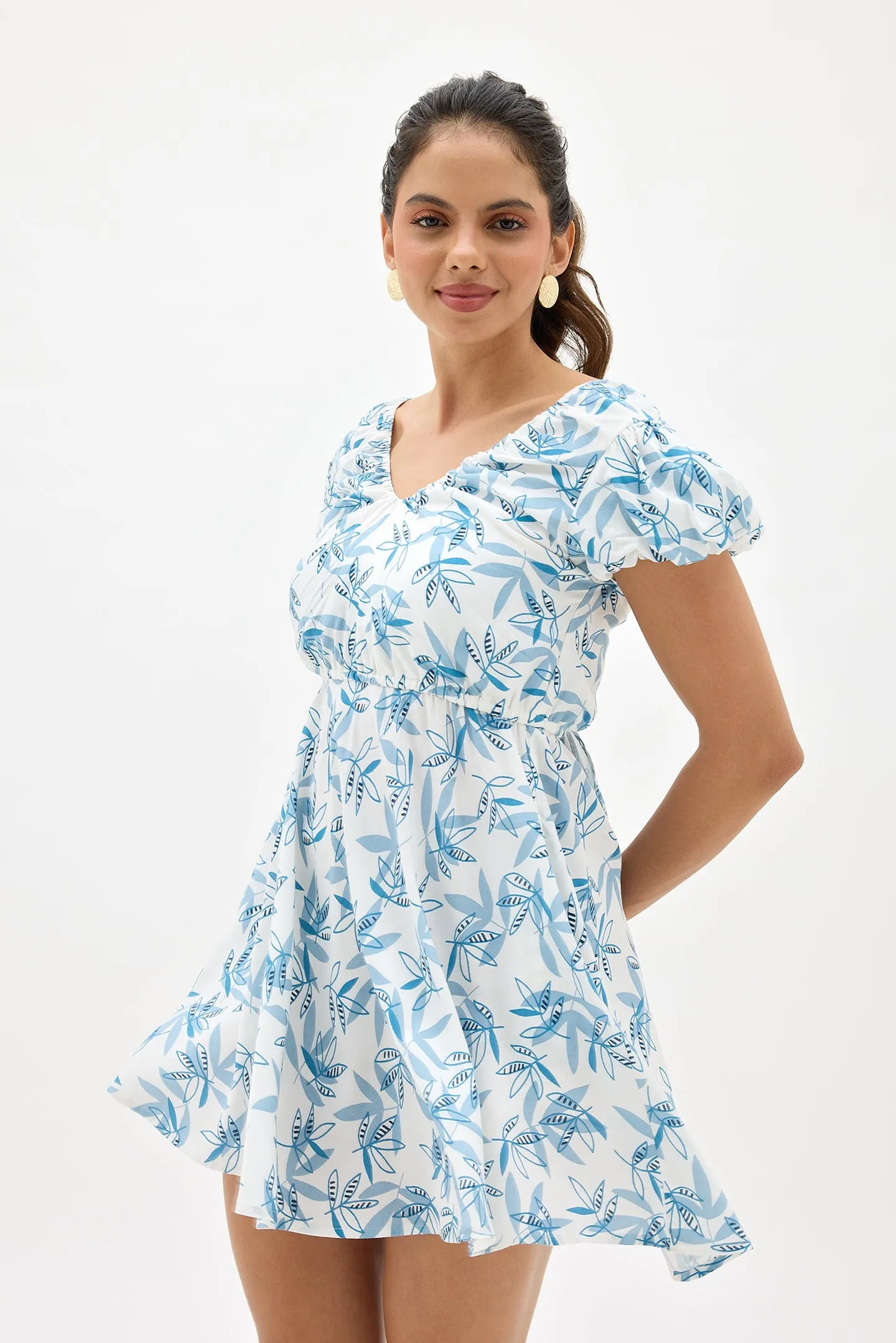 Dora|Floral Tie-Up Dress