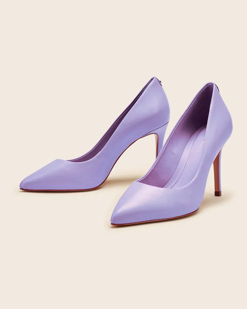 Escarpins En Cuir Azo - Mauve Clair