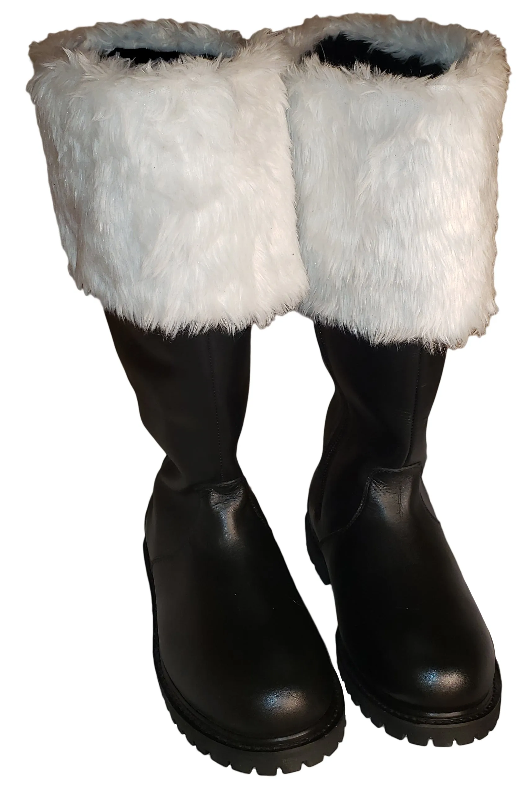 Leather Santa Boot / Professional Santa Boots / Wide Calf / Wide Width