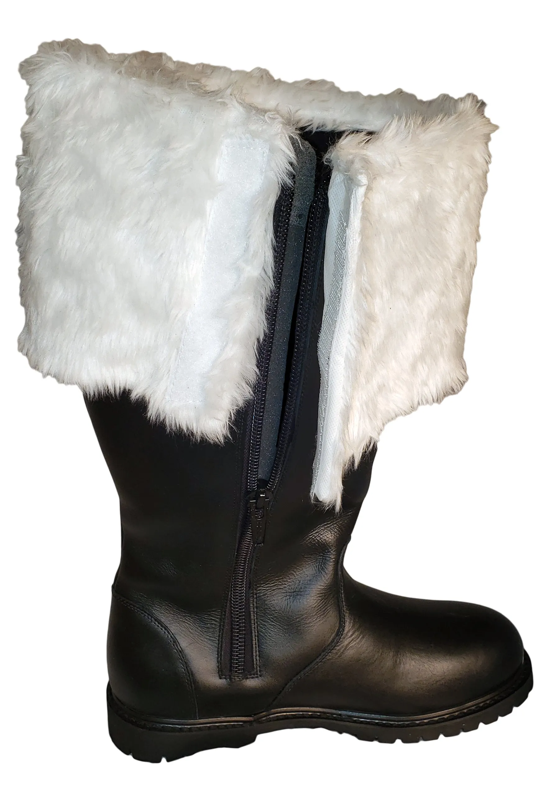 Leather Santa Boot / Professional Santa Boots / Wide Calf / Wide Width