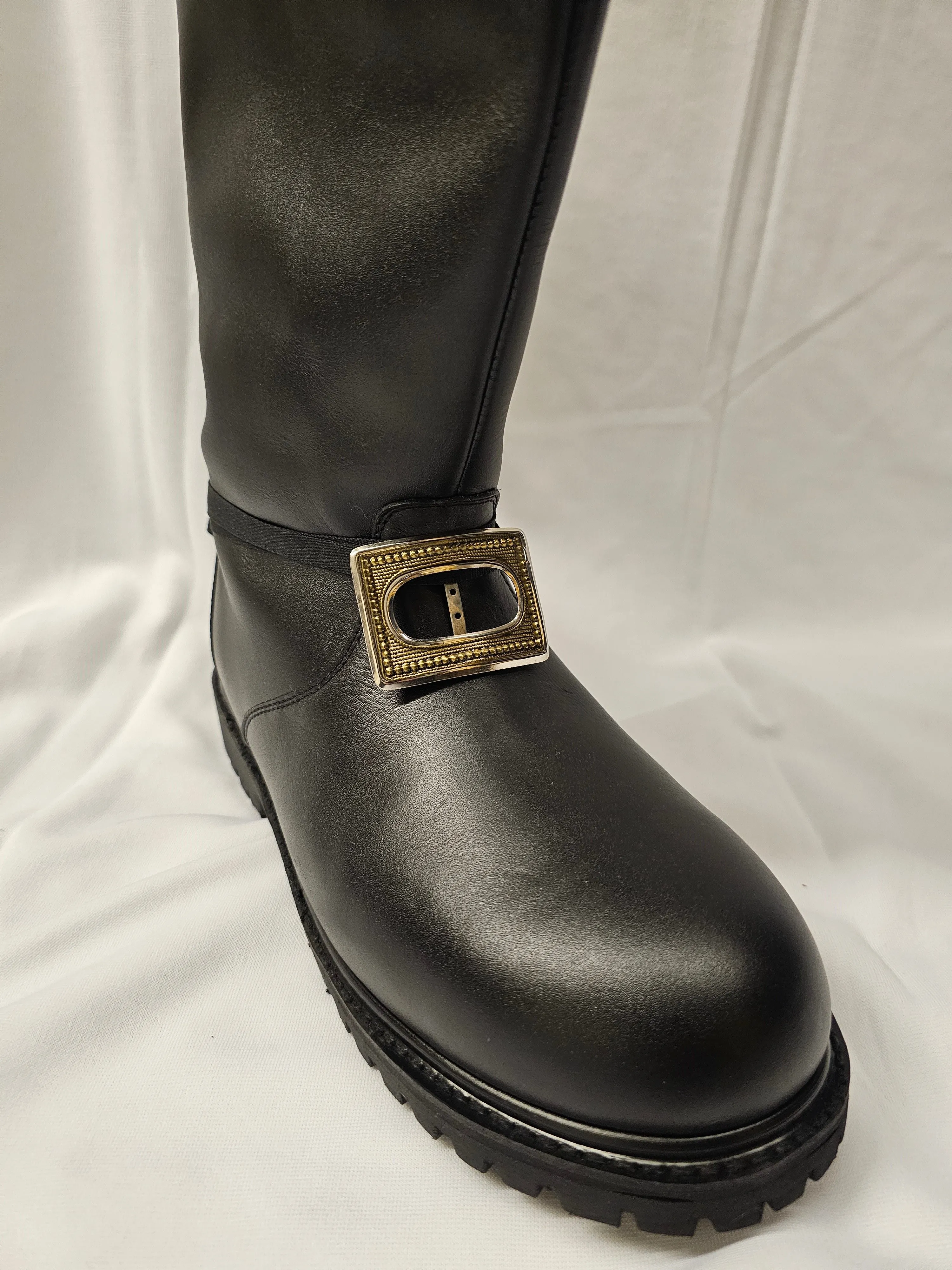 Leather Santa Boot / Professional Santa Boots / Wide Calf / Wide Width