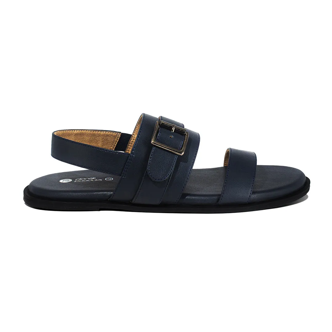 Leo Crossover Vegan Leather Blue Men Sandals