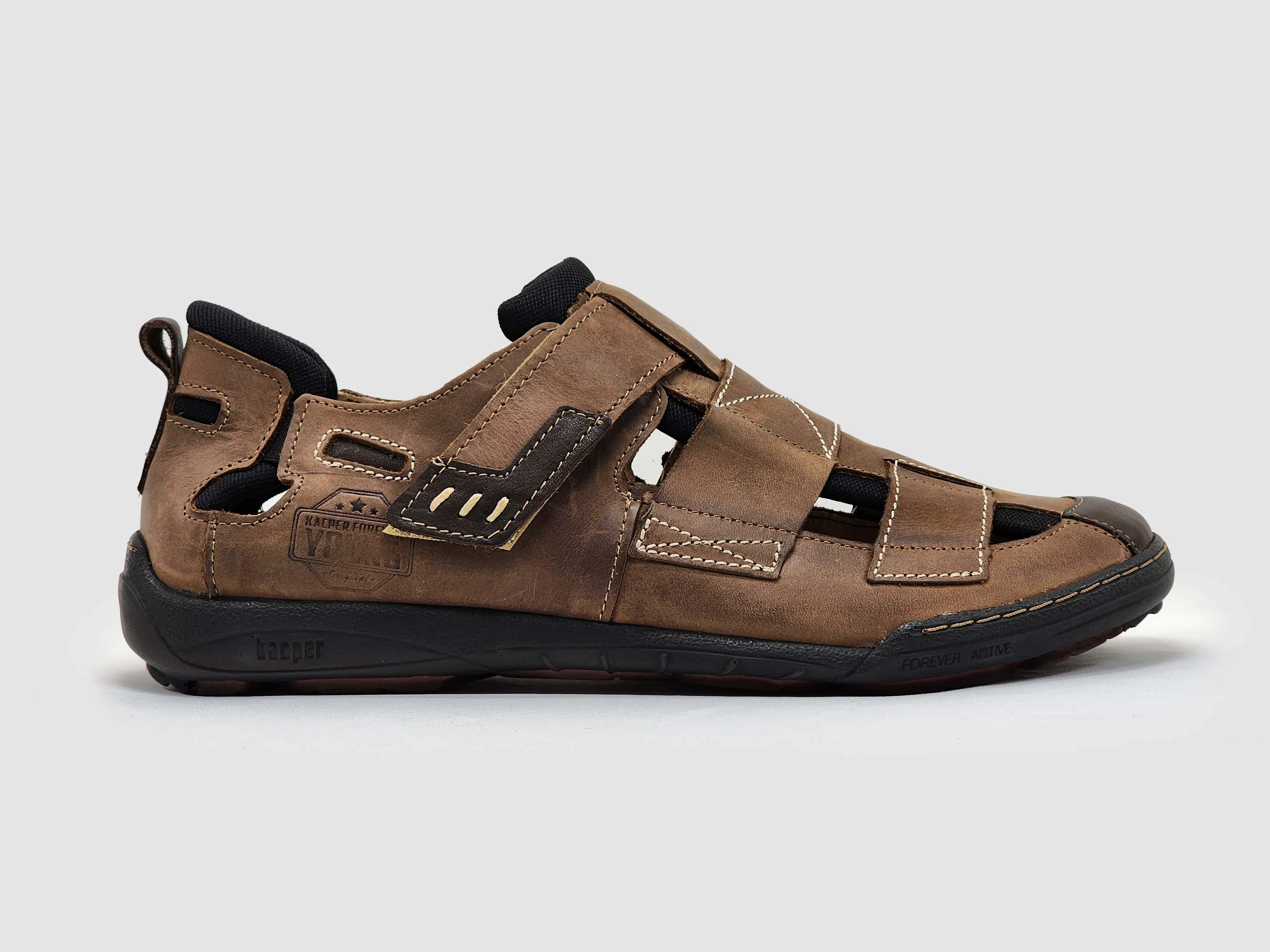 Men's Leather Sandals - Brown