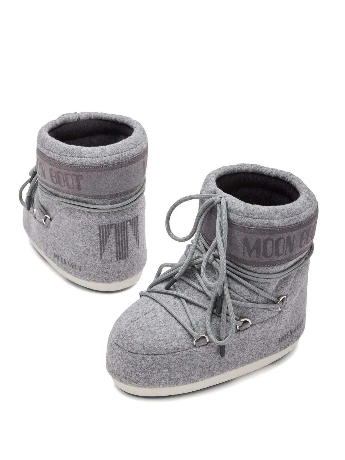 Moon Boot -  Icon low grey felt boots