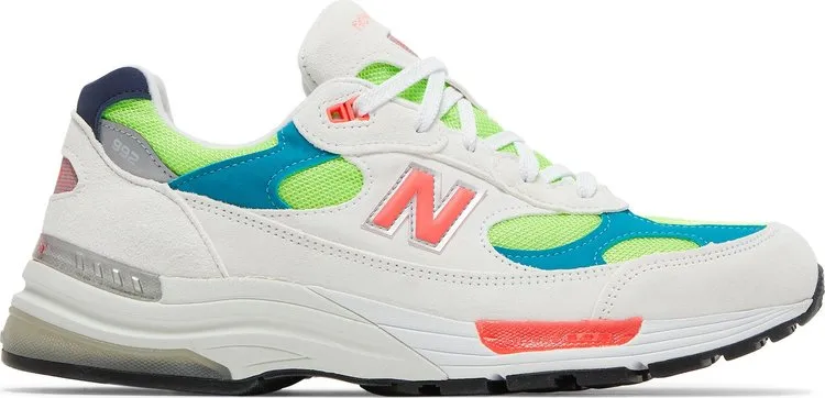 New Balance 992 Made in USA 'White Neon' sneakers, white