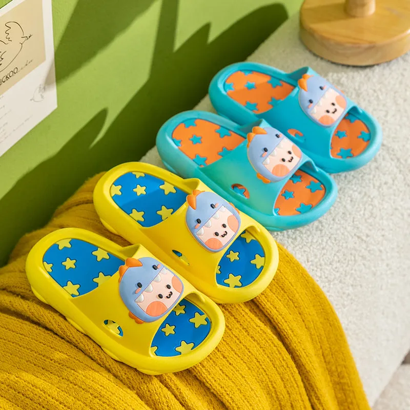 New Summer Princess Cartoon Middle Children's Slip-On Non-Slip Bathroom Big Children's Household Baby Children's Sandals and Slippers