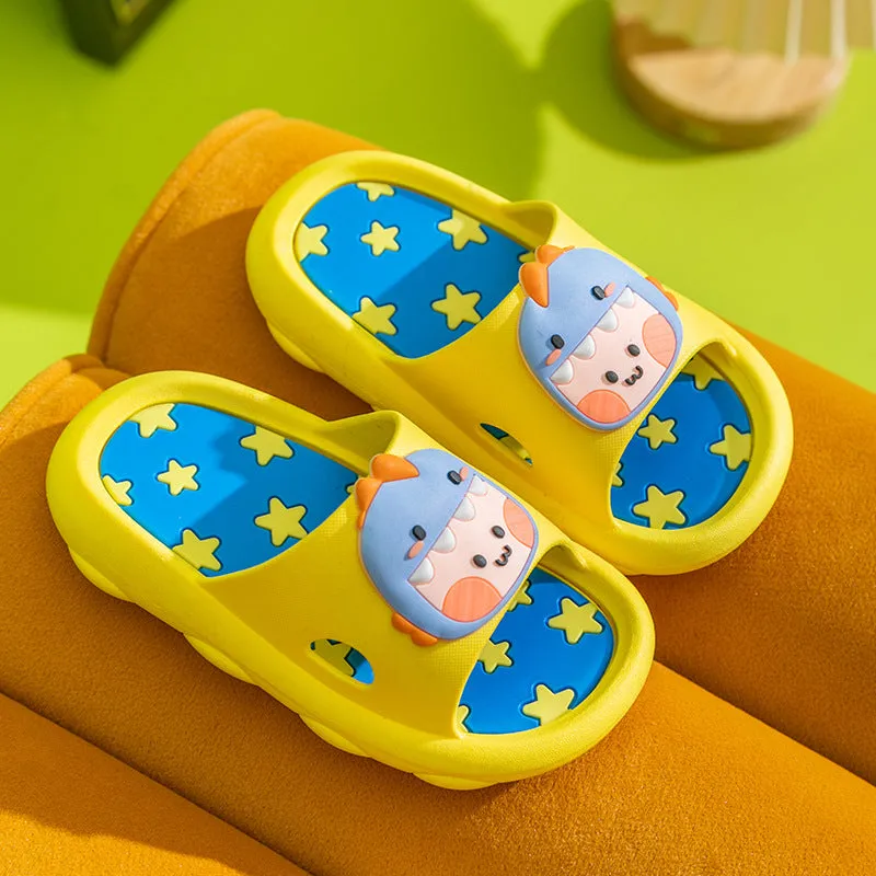 New Summer Princess Cartoon Middle Children's Slip-On Non-Slip Bathroom Big Children's Household Baby Children's Sandals and Slippers