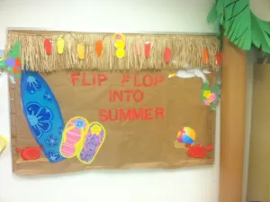 "Flip Flop Into Summer" Bulletin Board Idea