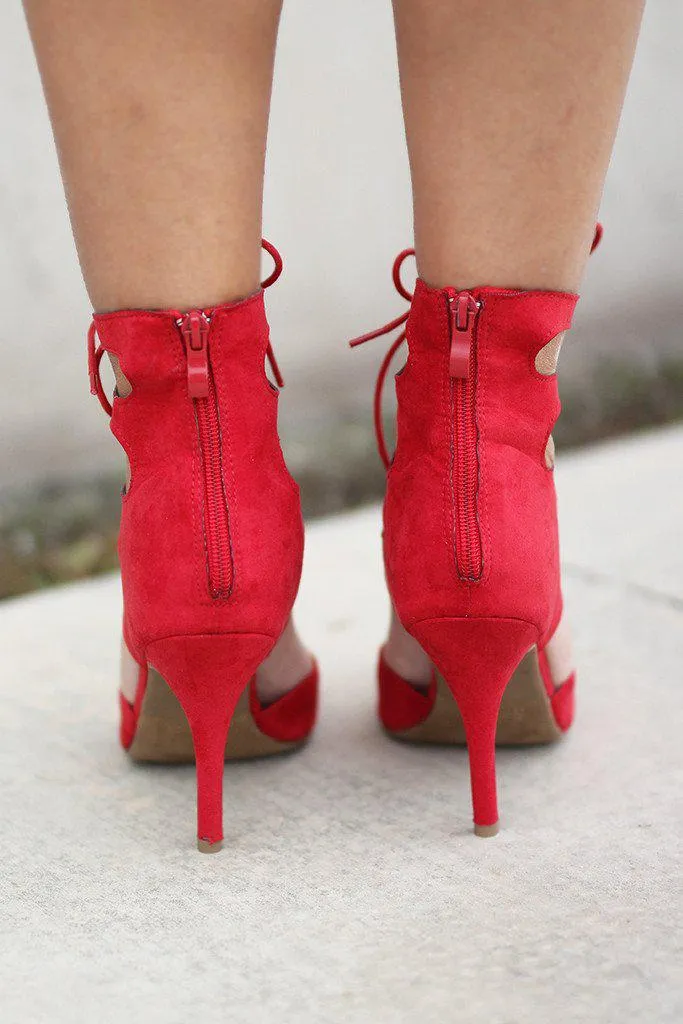 Red Strappy Heels