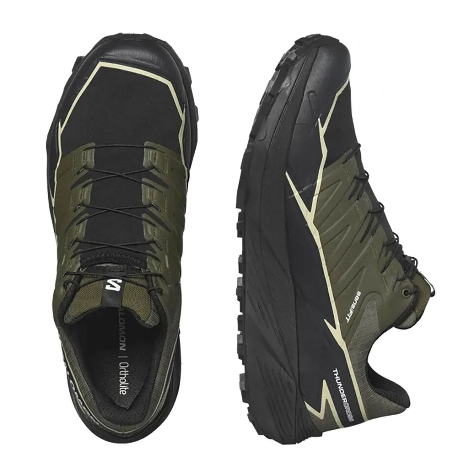 Salomon Thundercross GTX Trail Running Shoe (Men) - Olive Night/Black/Alfalfa