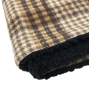 Sherpa Lined Pet Blanket in Brown & White