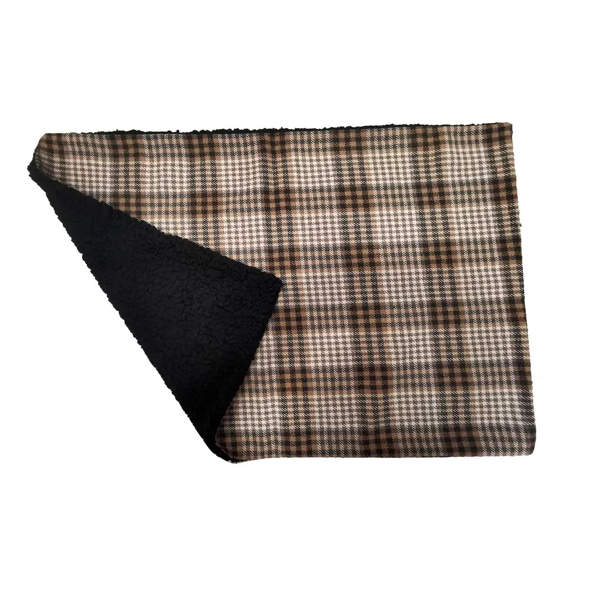 Sherpa Lined Pet Blanket in Brown & White