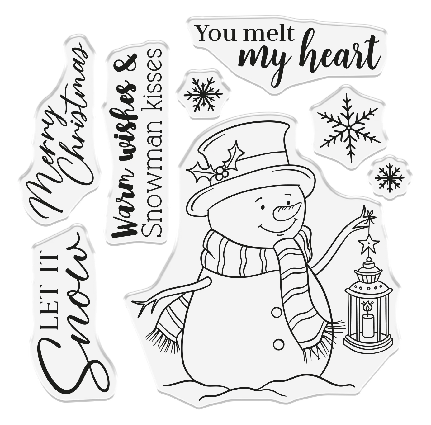 Snowman Kisses Photopolymer Stamp