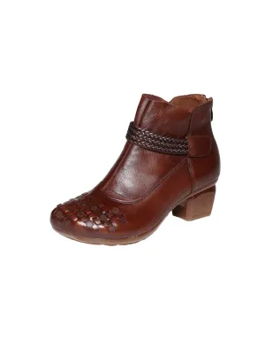 Square Head Waterproof Platform Chunky Boots