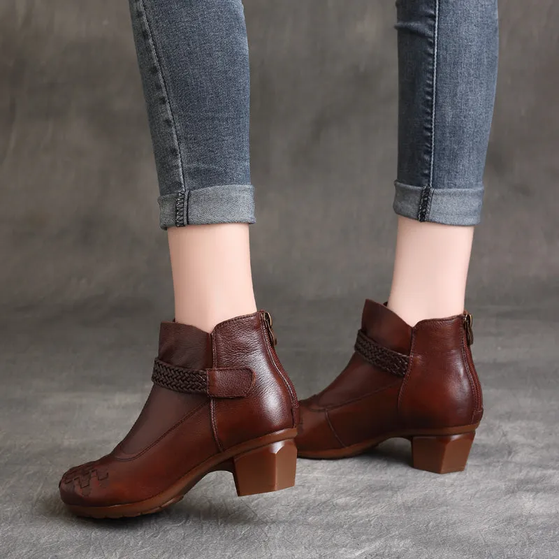 Square Head Waterproof Platform Chunky Boots