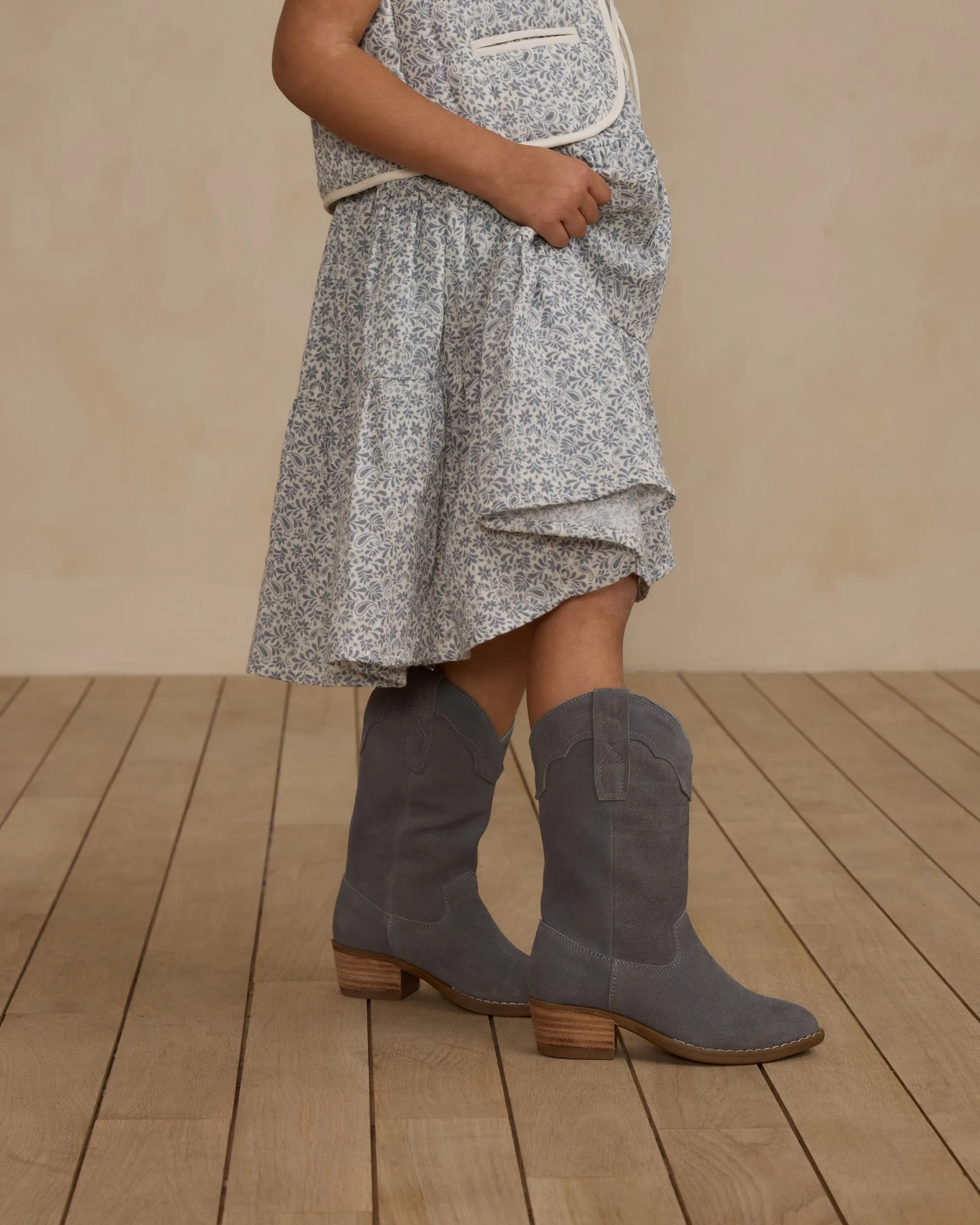 The Western Boot by Rylee   Cru - Dusty Blue - KIDS