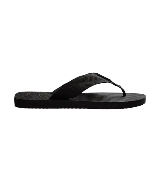 Urban Basic Material Flip Flops Black