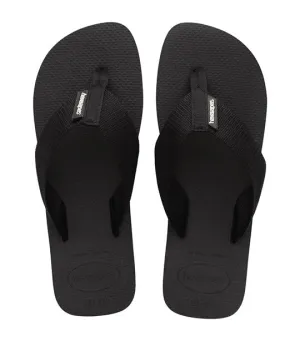 Urban Basic Material Flip Flops Black