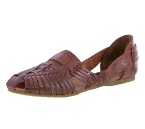 Womens 110 Cognac Authentic Huaraches Real Leather Sandals