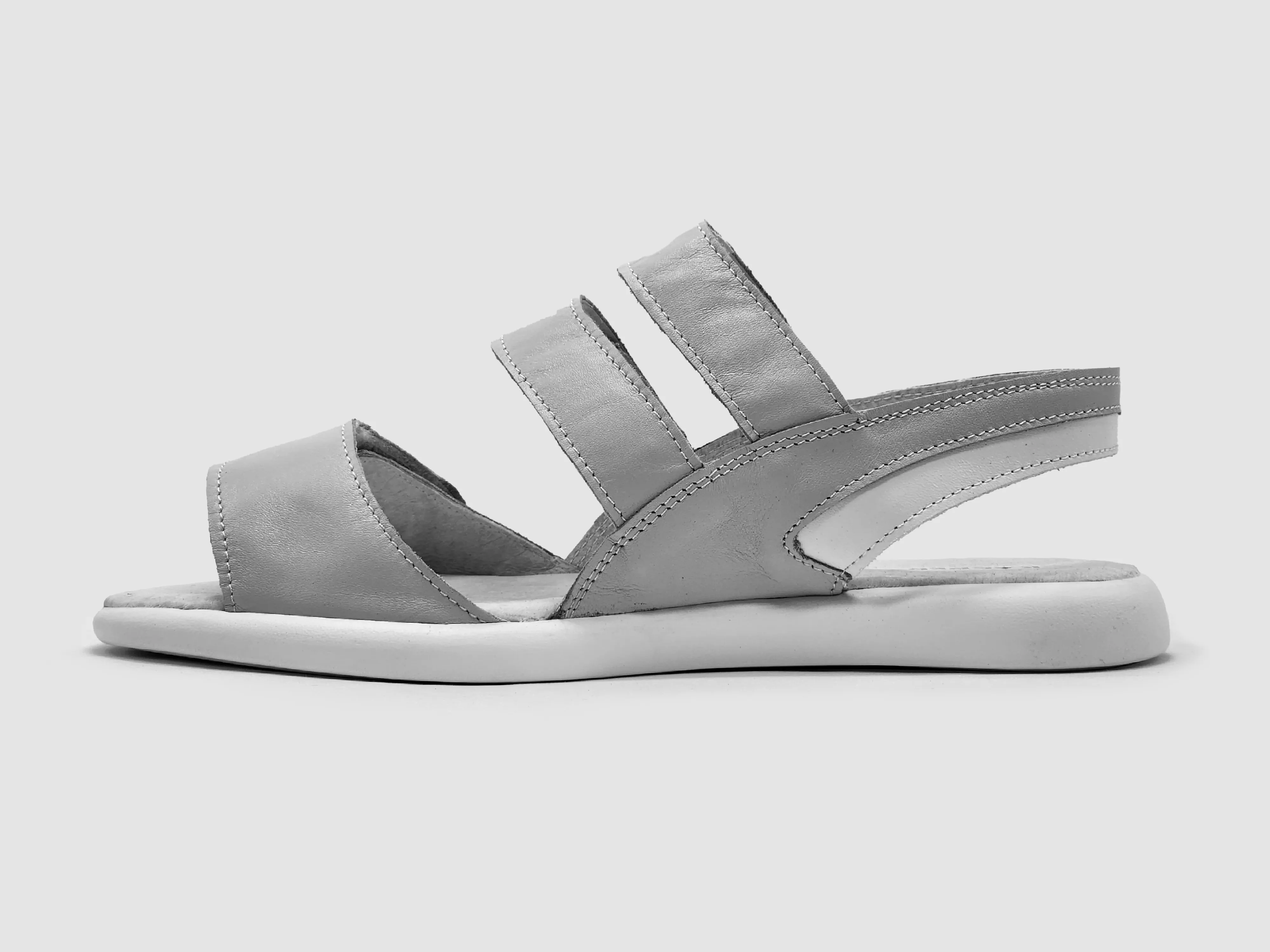 Women's Leather Flip-Flops - White