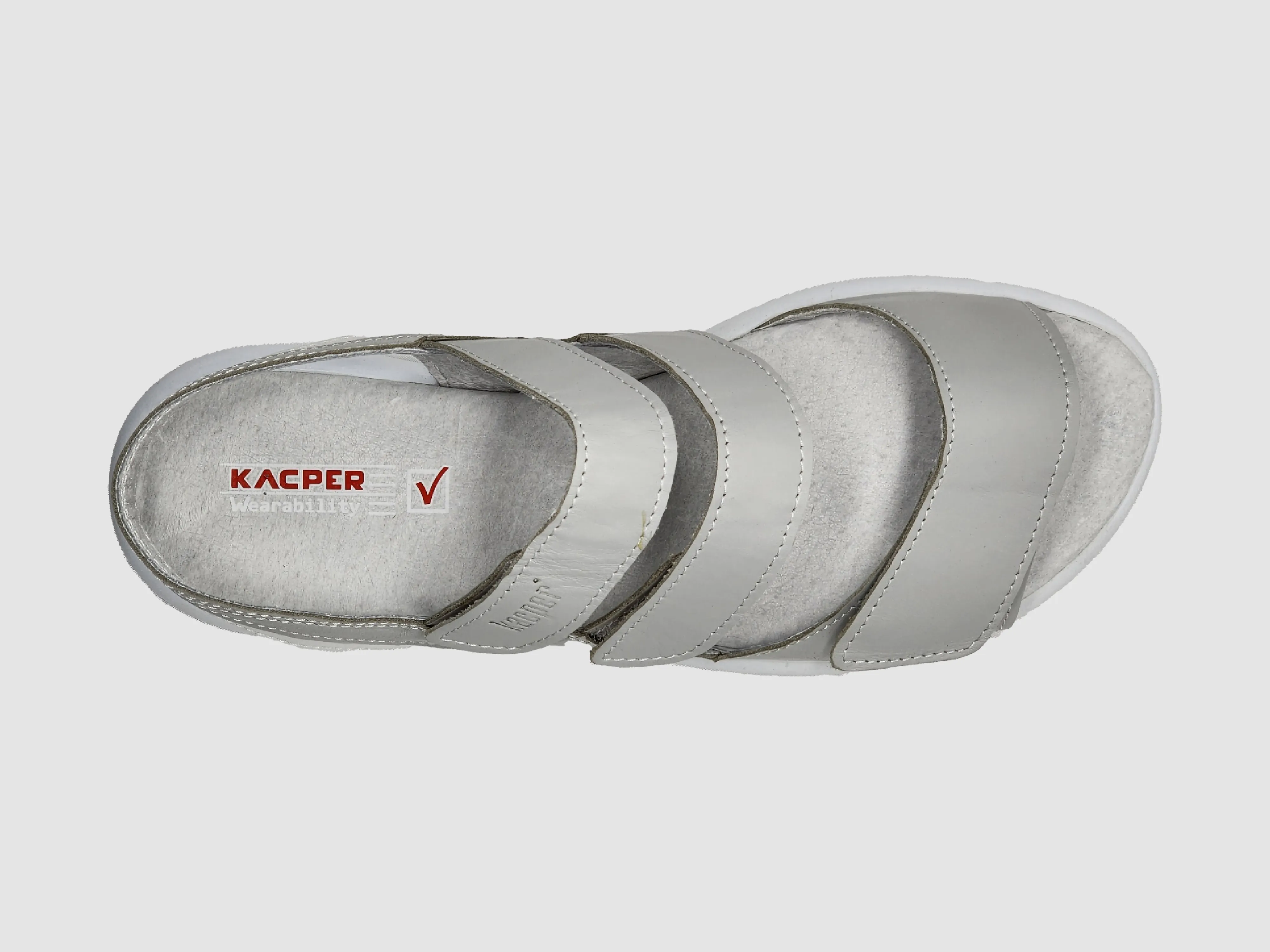 Women's Leather Flip-Flops - White